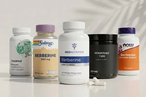Berberine supplement bottles tested