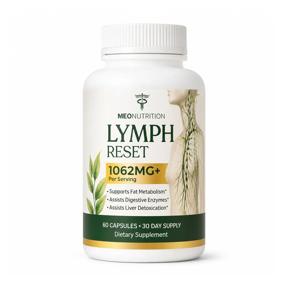 Meo Nutrition Lymph Reset supplement bottle