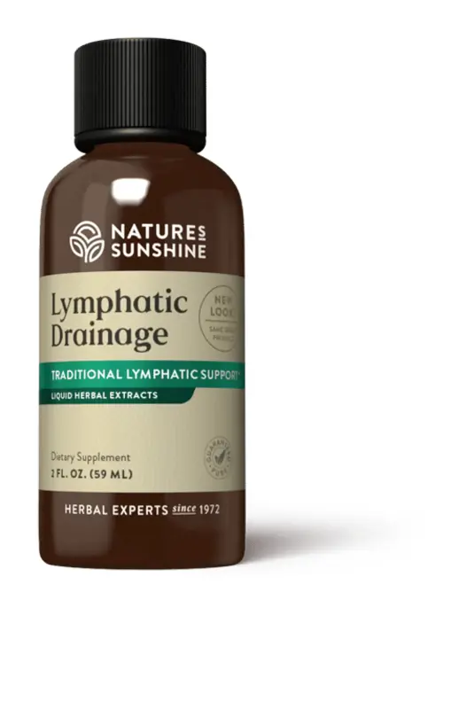 Nature's Sunshine Lymphatic Drainage herbal drops bottle