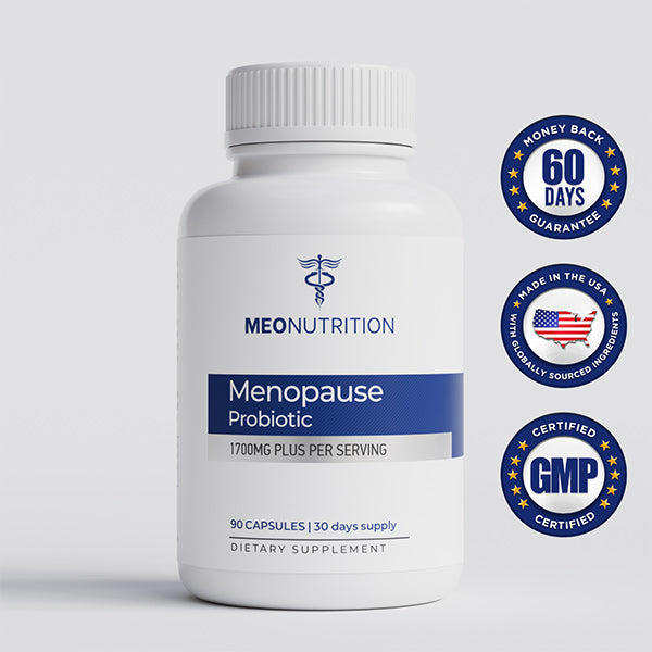 Meo Nutrition Menopause Probiotic bottle