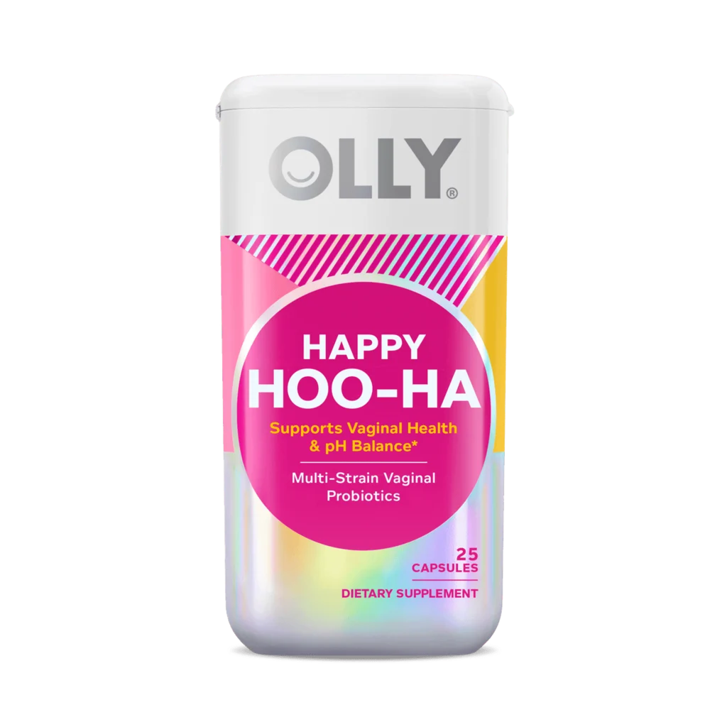 OLLY Happy Hoo-Ha vaginal probiotic bottle