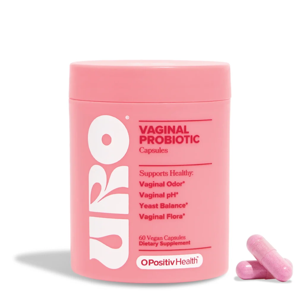 URO Vaginal Probiotic capsules bottle by O Positiv